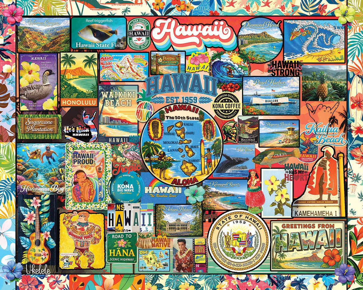 Hawaiian 名盤14枚セット 1000 Piece Jigsaw Puzzle - I Love Hawaii (2235pz) – White Mountain