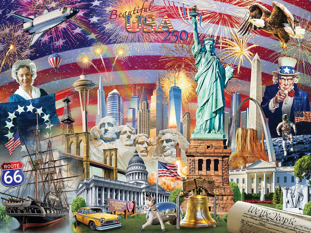 500 Piece Jigsaw Puzzle - Beautiful USA (2239pz) – White Mountain