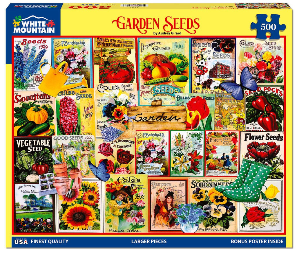 500 Piece Jigsaw Puzzle - Garden Seeds (2241pz) – White Mountain