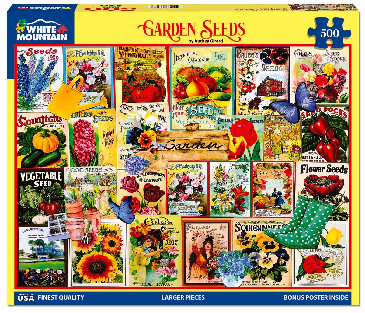 500 Piece Jigsaw Puzzle - Garden Seeds (2241pz) – White Mountain
