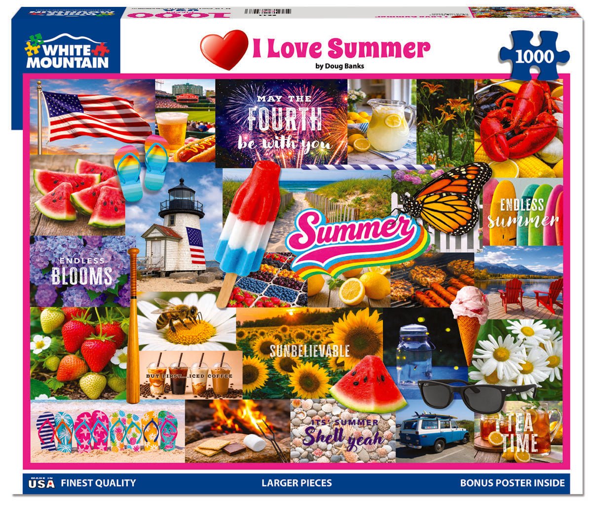 1000 Piece Jigsaw Puzzle - I Love Summer (2244pz) – White Mountain