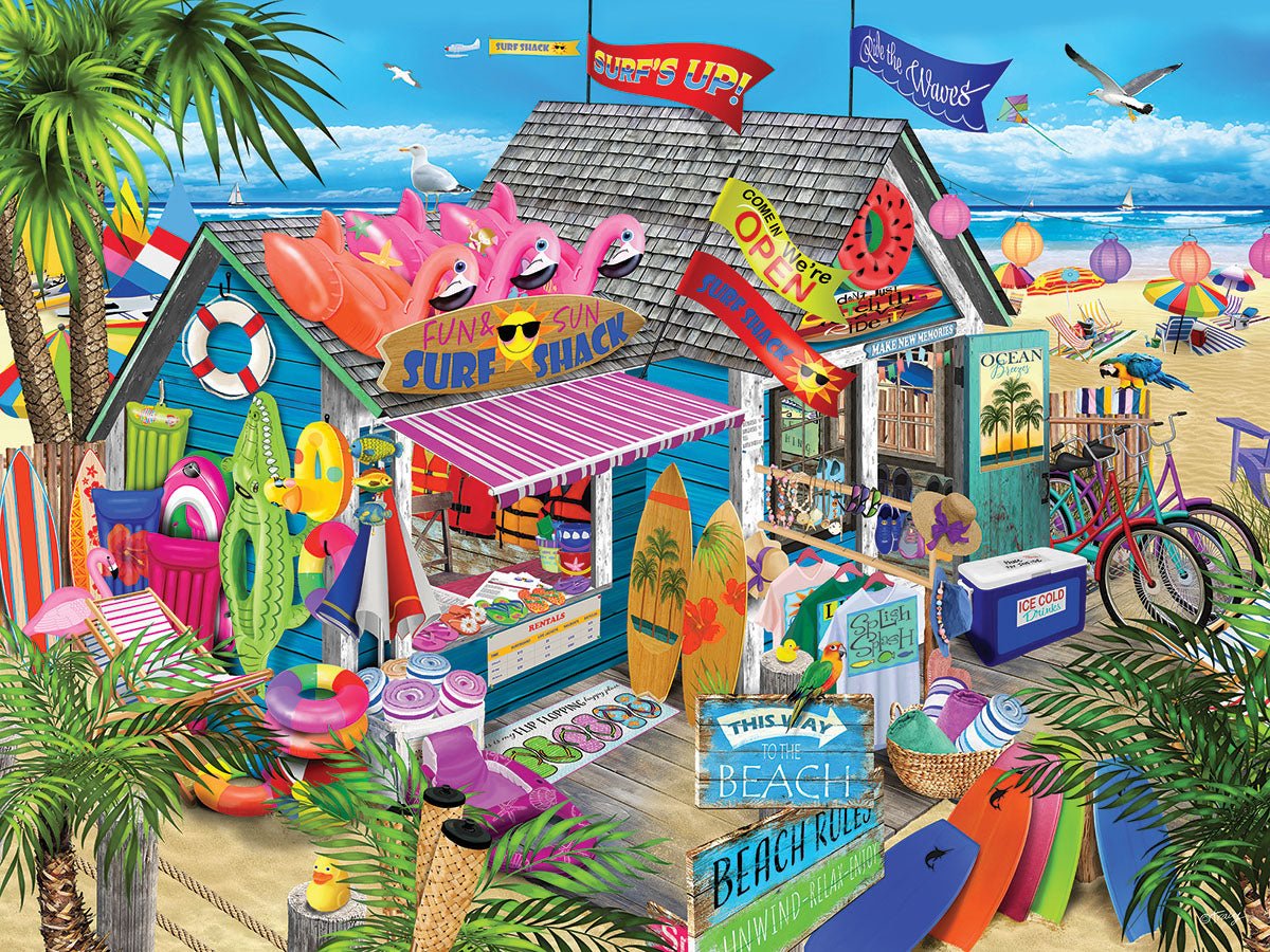 300 Piece Jigsaw Puzzle - Surf Shack (2248pz) – White Mountain Puzzles
