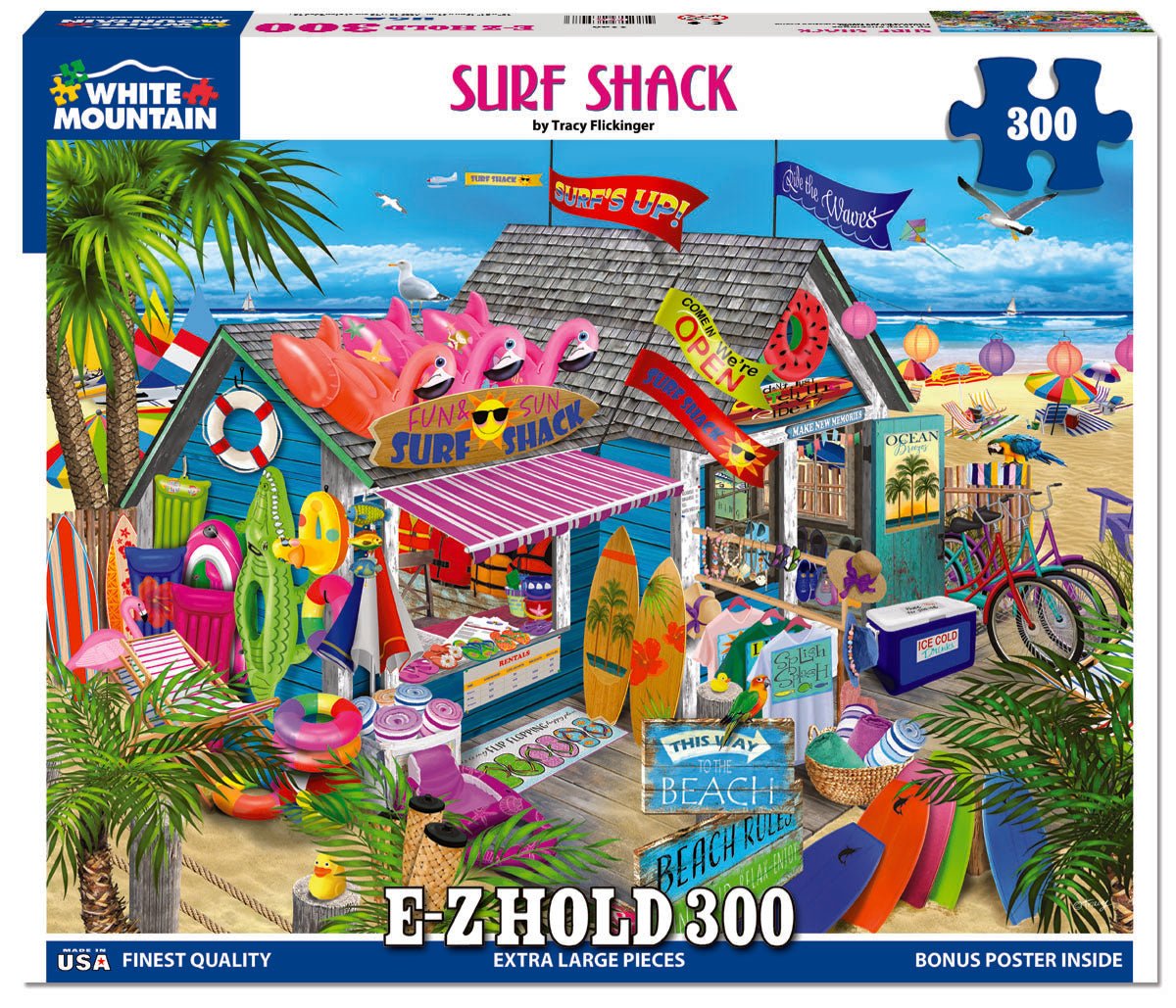 300 Piece Jigsaw Puzzle - Surf Shack (2248pz) – White Mountain Puzzles