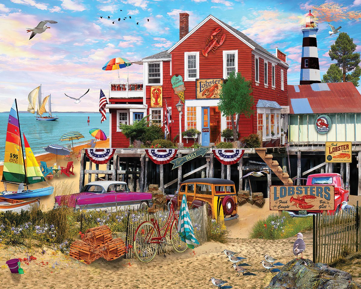 500 Piece Jigsaw Puzzle - Lobster Wharf (2262pz) – White Mountain