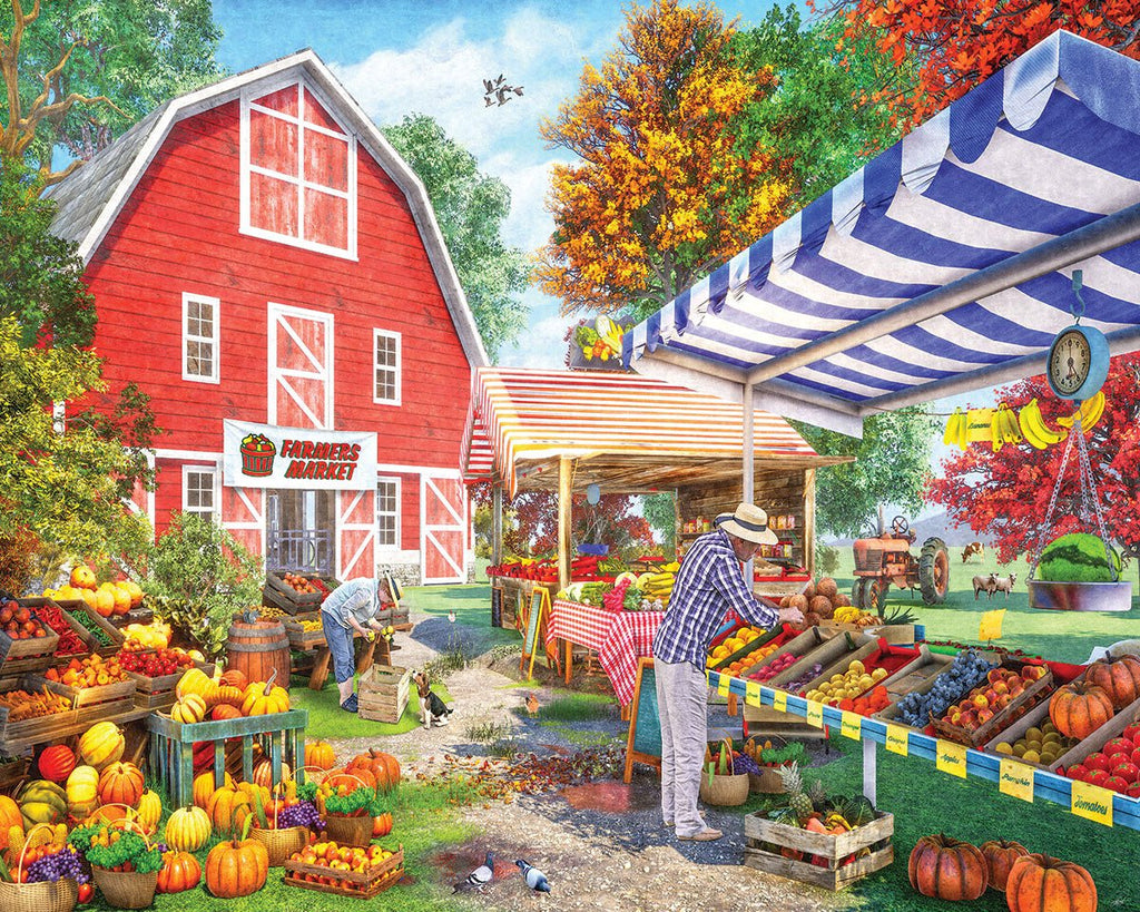 1000 Piece Jigsaw Puzzle - Fall Farmers Market (2268pz) – White