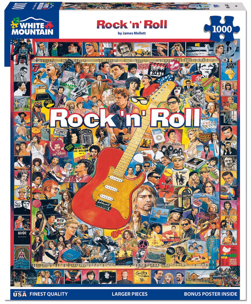 Jigsaw Puzzles Rocks 1000 Piece Jigsaw Puzzle - Rock 'n' Roll – White Mountain Puzzles