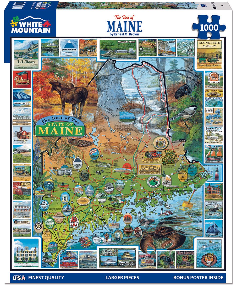 1000 Piece Puzzle - Best of Maine – White Mountain Puzzles