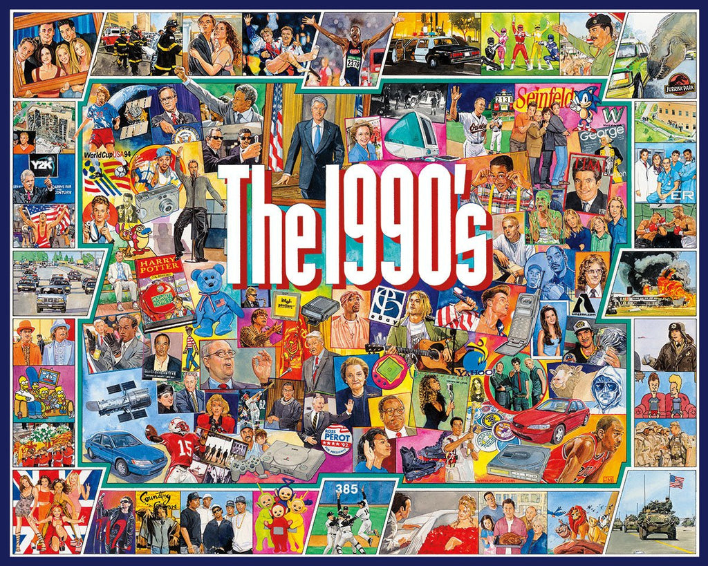1000 Piece Jigsaw Puzzle - The Nineties – White Mountain Puzzles