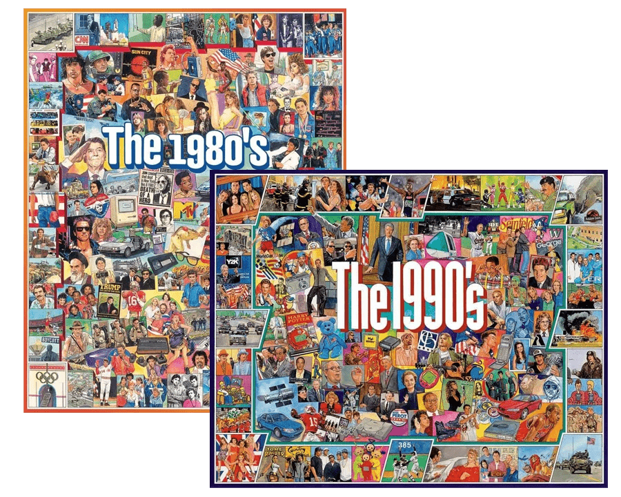 Set of 2: Artist Jim Mellett- Decades Bundle 1000 Piece – White