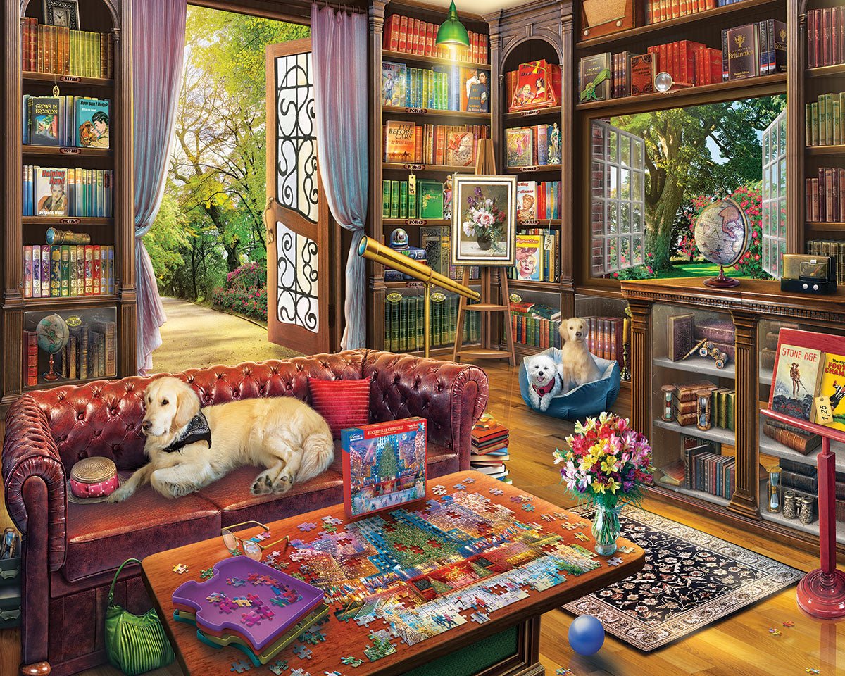 Walcha Puzzle Library 1000 Piece Jigsaw Puzzle - Puzzle Library – White Mountain Puzzles