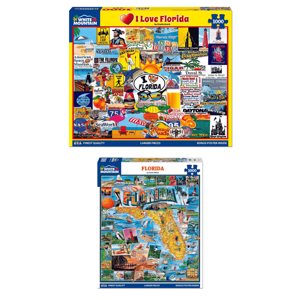 Set of 2: Florida Bundle 1000 Piece – White Mountain Puzzles Set of 2: Florida Bundle 1000 Piece – White Mountain Puzzles