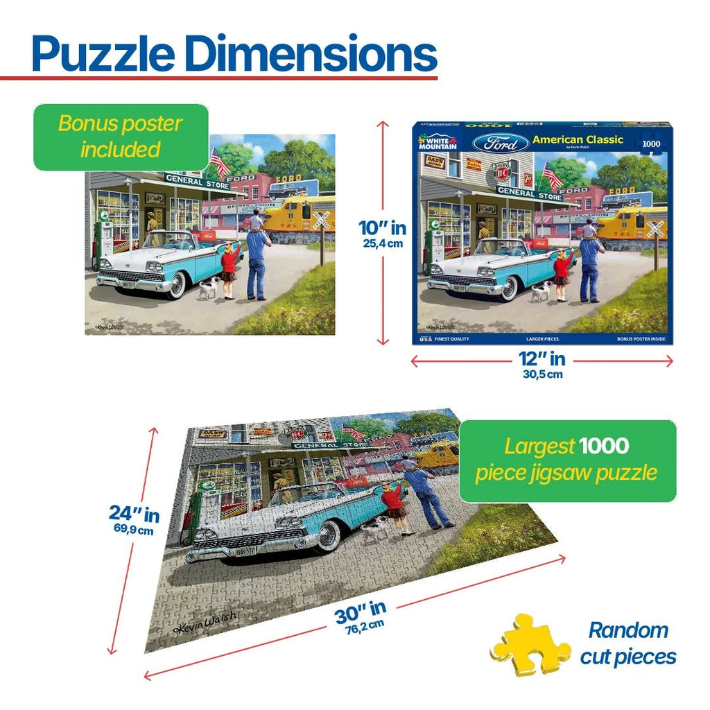 1000 Piece Puzzle - American Classics – White Mountain Puzzles