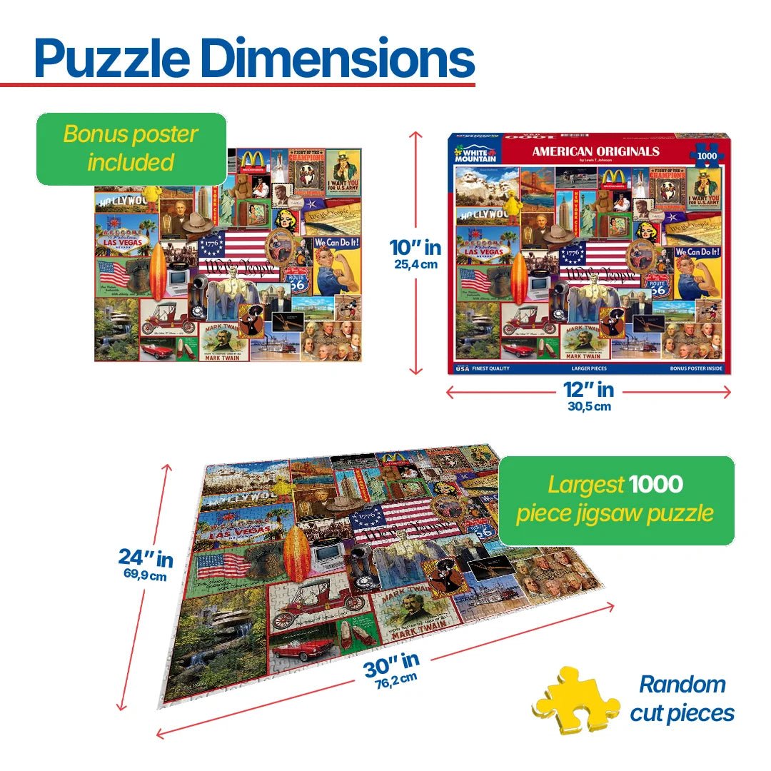 1000 Piece Jigsaw Puzzle - American Originals (1866pz) – White