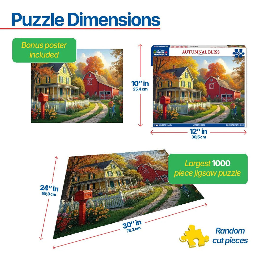 1000 Piece Jigsaw Puzzle - Autumnal Bliss (2171pz) – White
