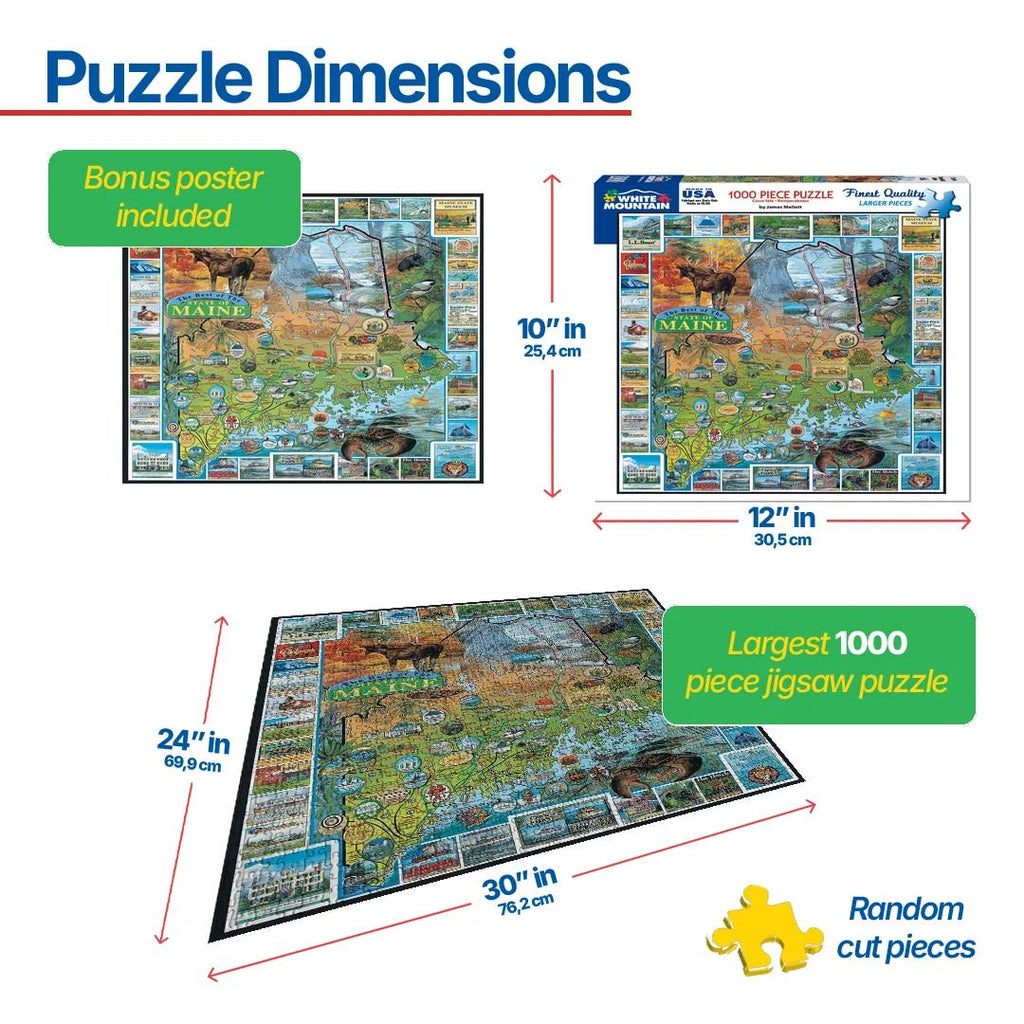 The Best of Maine 1000 パズル 未開封 USA製 1000 Piece Puzzle - Best of Maine – White Mountain Puzzles