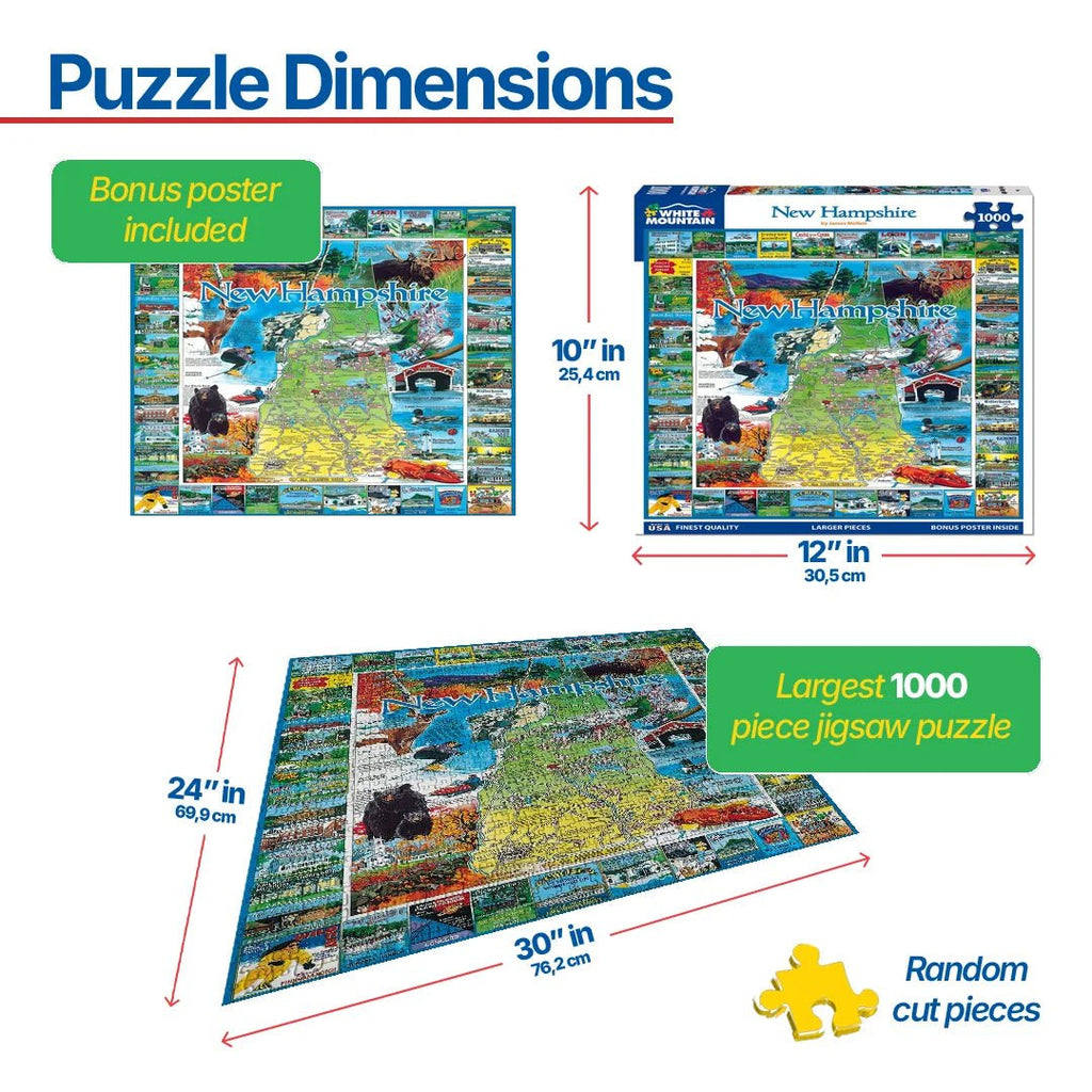 1000 Piece Puzzle - Best of New Hampshire – White Mountain Puzzles