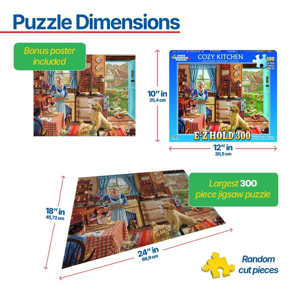 Cozy Kitchen - 300 Piece Jigsaw Puzzle – White Mountain Puzzles