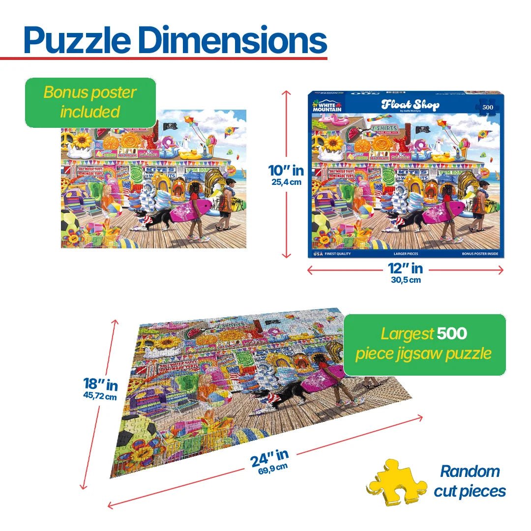 500 Piece Jigsaw Puzzle - Float Shop – White Mountain Puzzles
