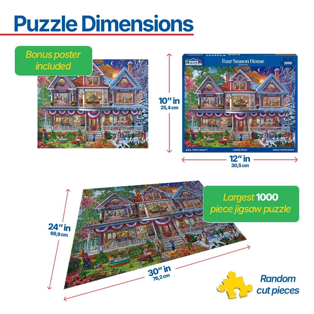 1000 Piece Jigsaw Puzzle - Four Season House (2138pz) – White
