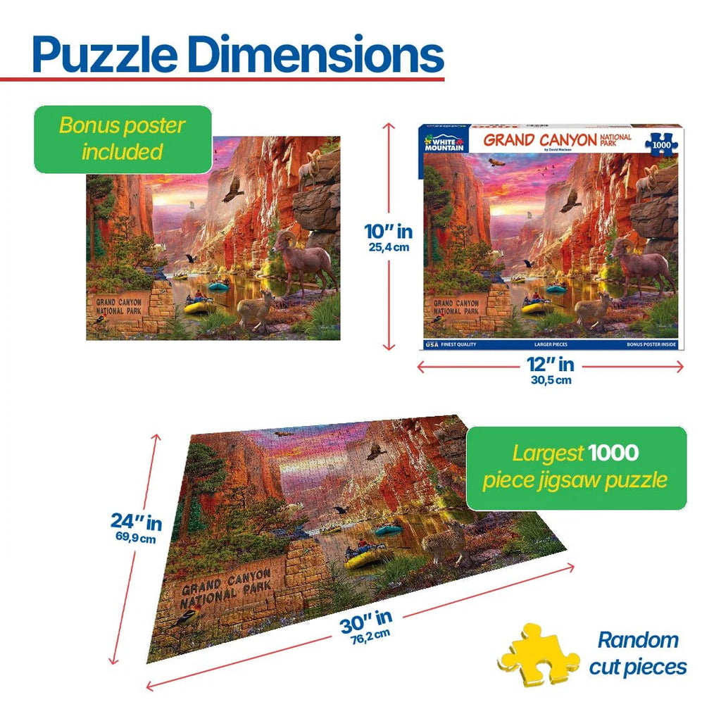 1000 Piece Jigsaw Puzzle - Grand Canyon – White Mountain Puzzles