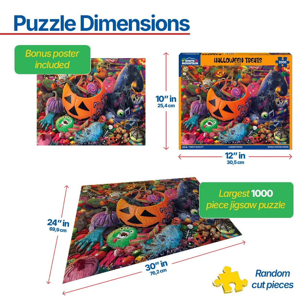 1000 Piece Jigsaw Puzzle - Halloween Treats (1924pz) – White 1000 Piece Jigsaw Puzzle - Halloween Treats (1924pz) – White