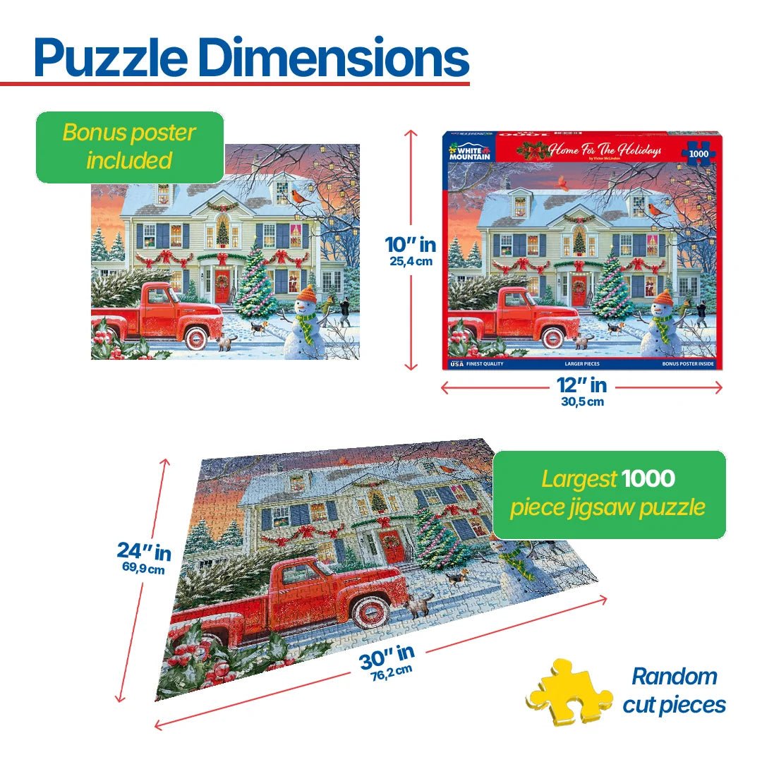 Home For The Holidays (1845pz) - 1000 Piece Jigsaw Puzzle – White