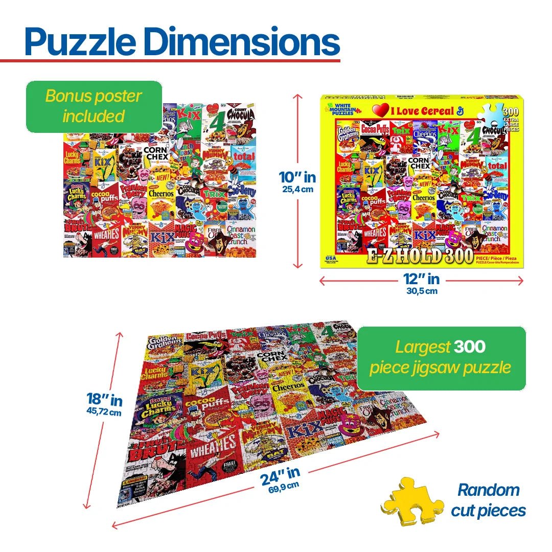 I Love Cereal - 300 Piece Jigsaw Puzzle – White Mountain Puzzles I Love Cereal - 300 Piece Jigsaw Puzzle – White Mountain Puzzles
