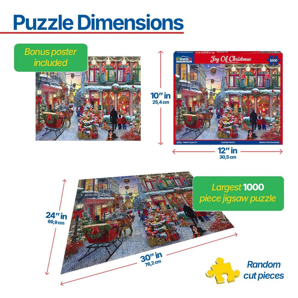 1000 Piece Jigsaw Puzzle - Joy Of Christmas (1910pz) – White 1000 Piece Jigsaw Puzzle - Joy Of Christmas (1910pz) – White