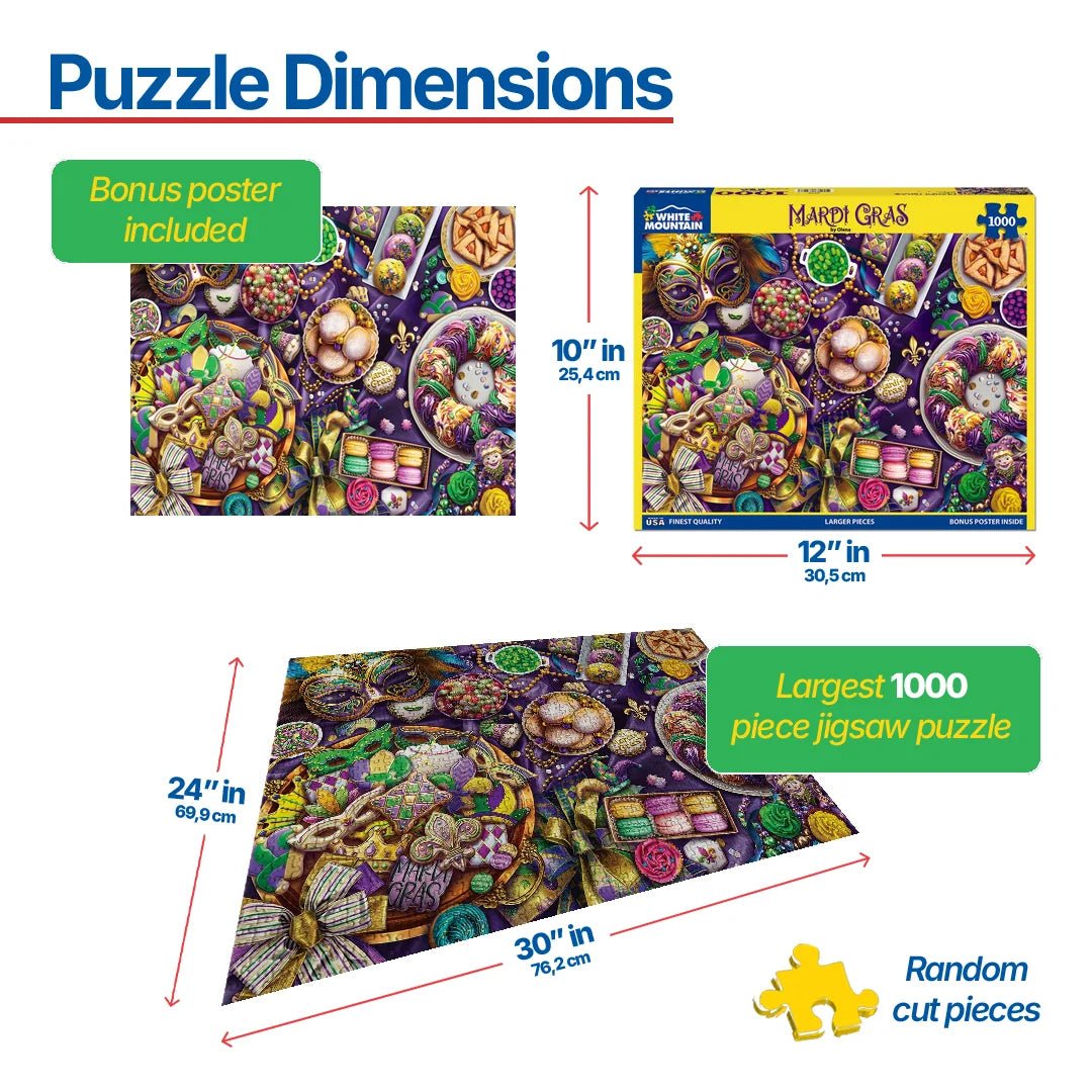 1000 Piece Jigsaw Puzzle - Mardi Gras (2036pz) – White Mountain