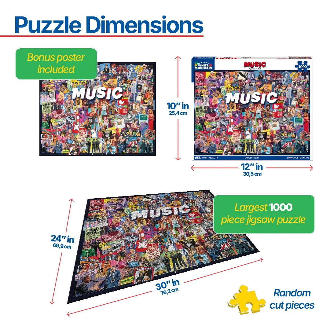 1000 Piece Jigsaw Puzzle - Music – White Mountain Puzzles
