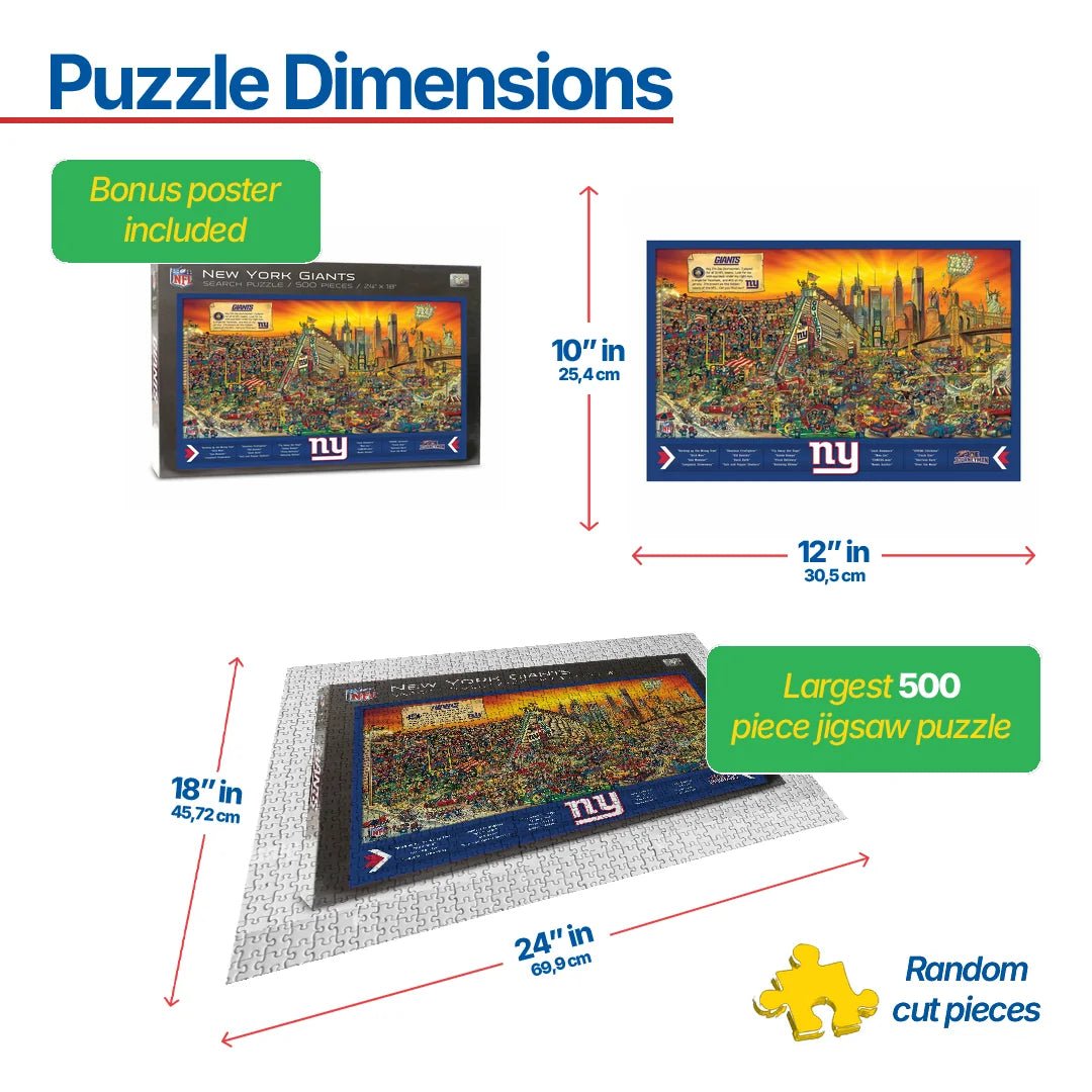 NY Giants Puzzle - 500 Piece Jigsaw Puzzle – White Mountain Puzzles