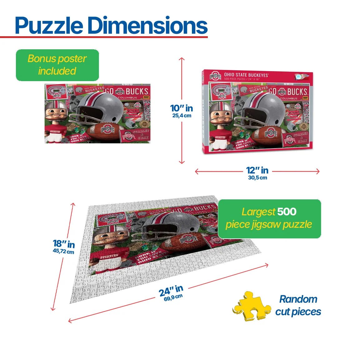 Ohio State Buckeyes - 500 Piece Jigsaw Puzzle – White Mountain Puzzles