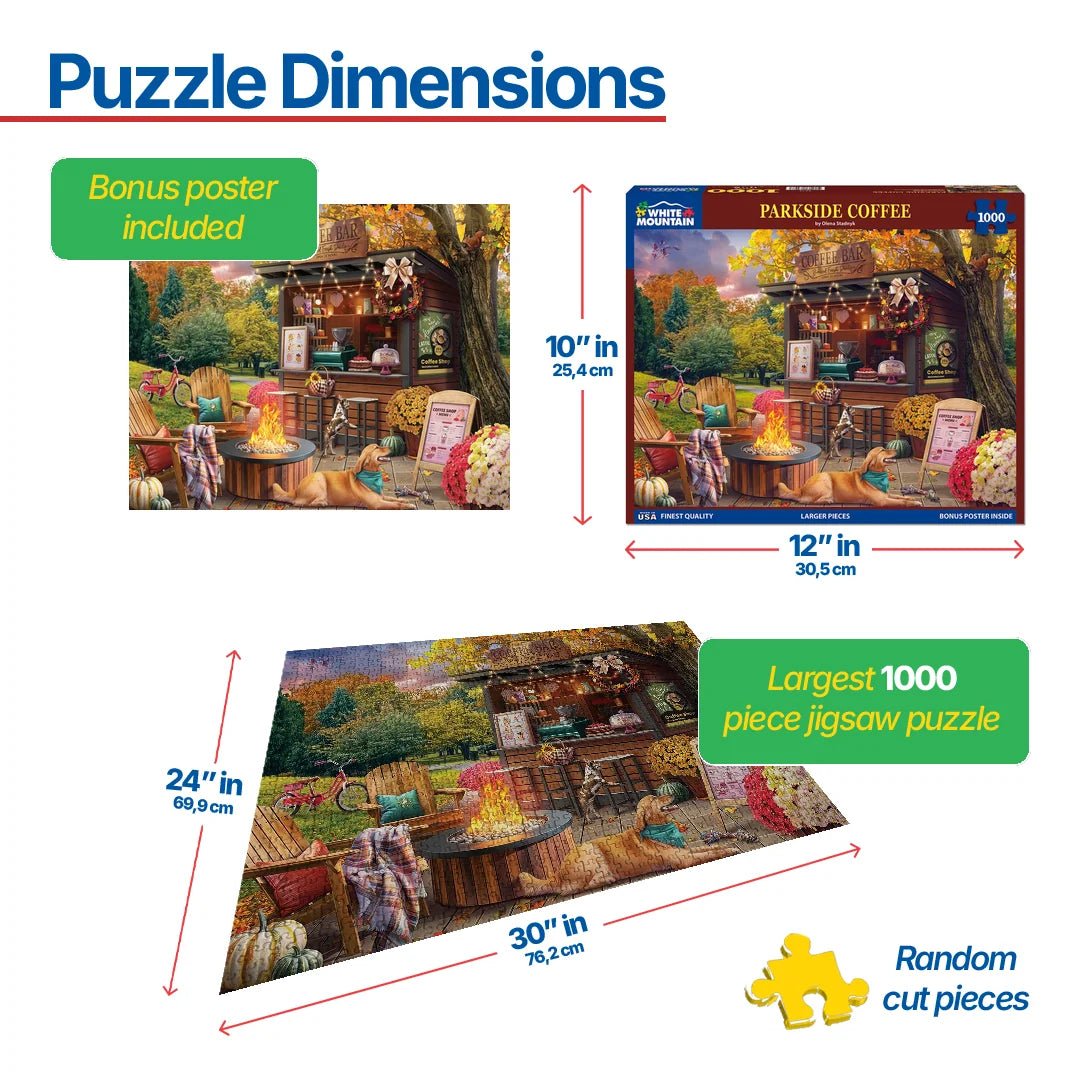 1000 Piece Jigsaw Puzzle - Parkside Coffee Retreat (2092pz