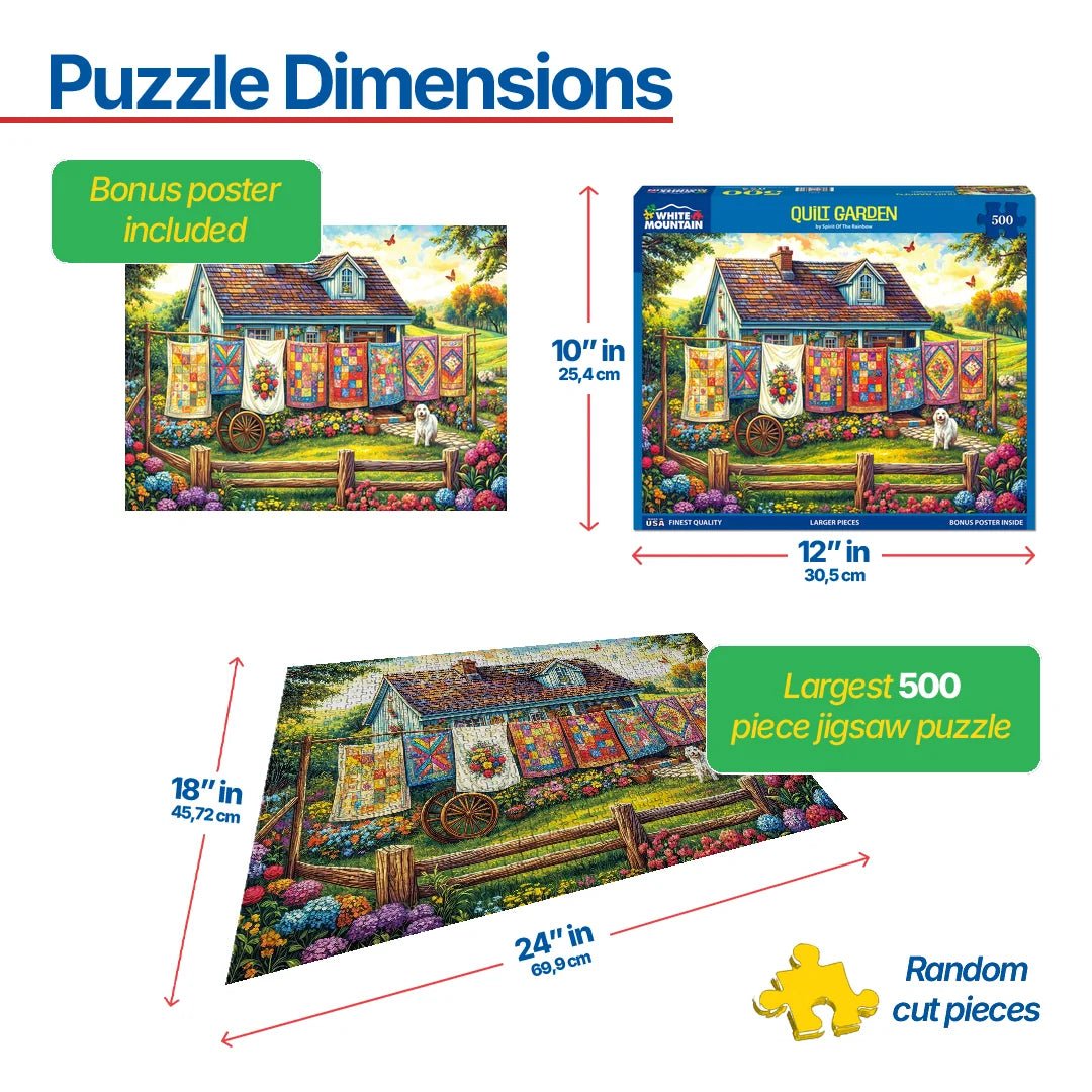 white mountain garden seeds puzzle 500 Piece Jigsaw Puzzle
