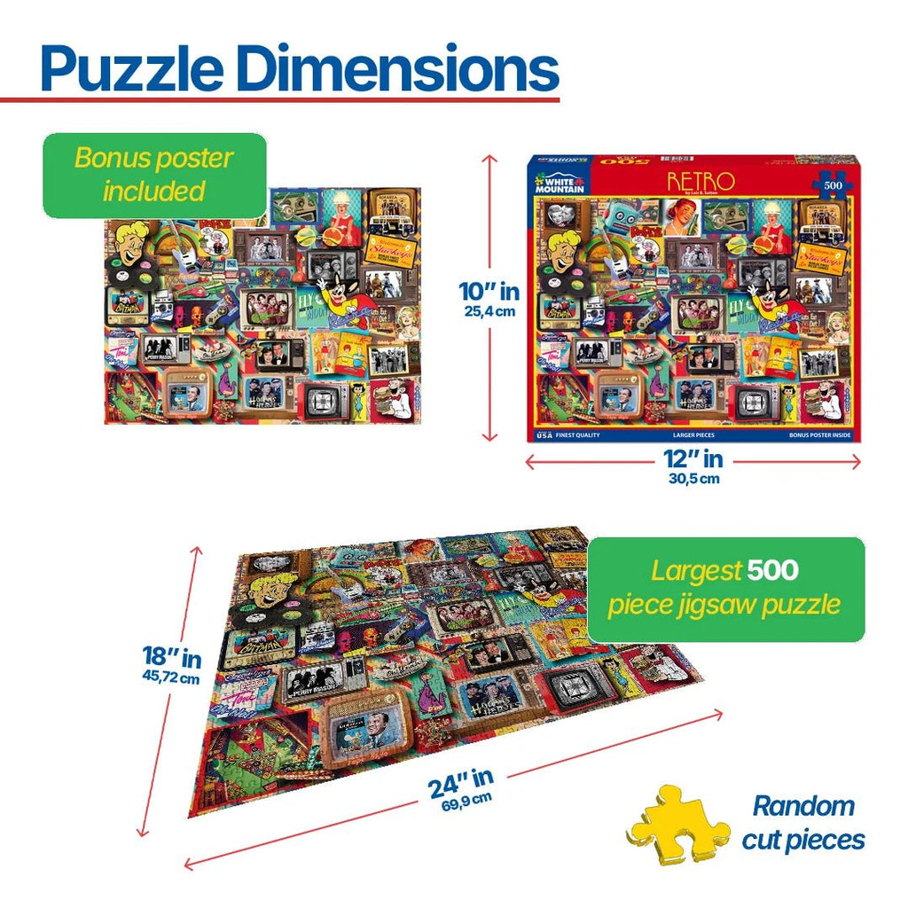 [未開封品] ビンテージ：500ピース ジグソーパズル 1934 MG K-3 Retro - 500 Piece Jigsaw Puzzle – White Mountain Puzzles