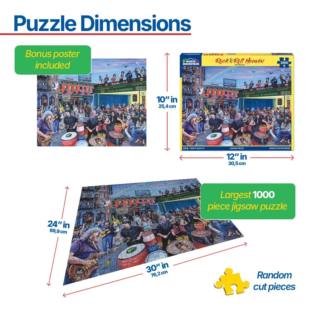 1000 Piece Jigsaw puzzle - Rock and Roll Heaven (1979pz) – White