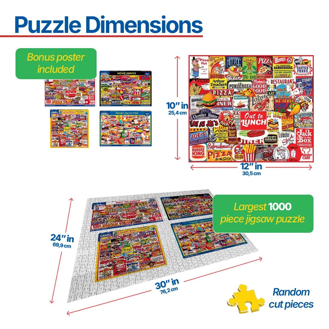 Set of 4: Artist Charlie Girard - Favorite Foods Bundle 1000 piece