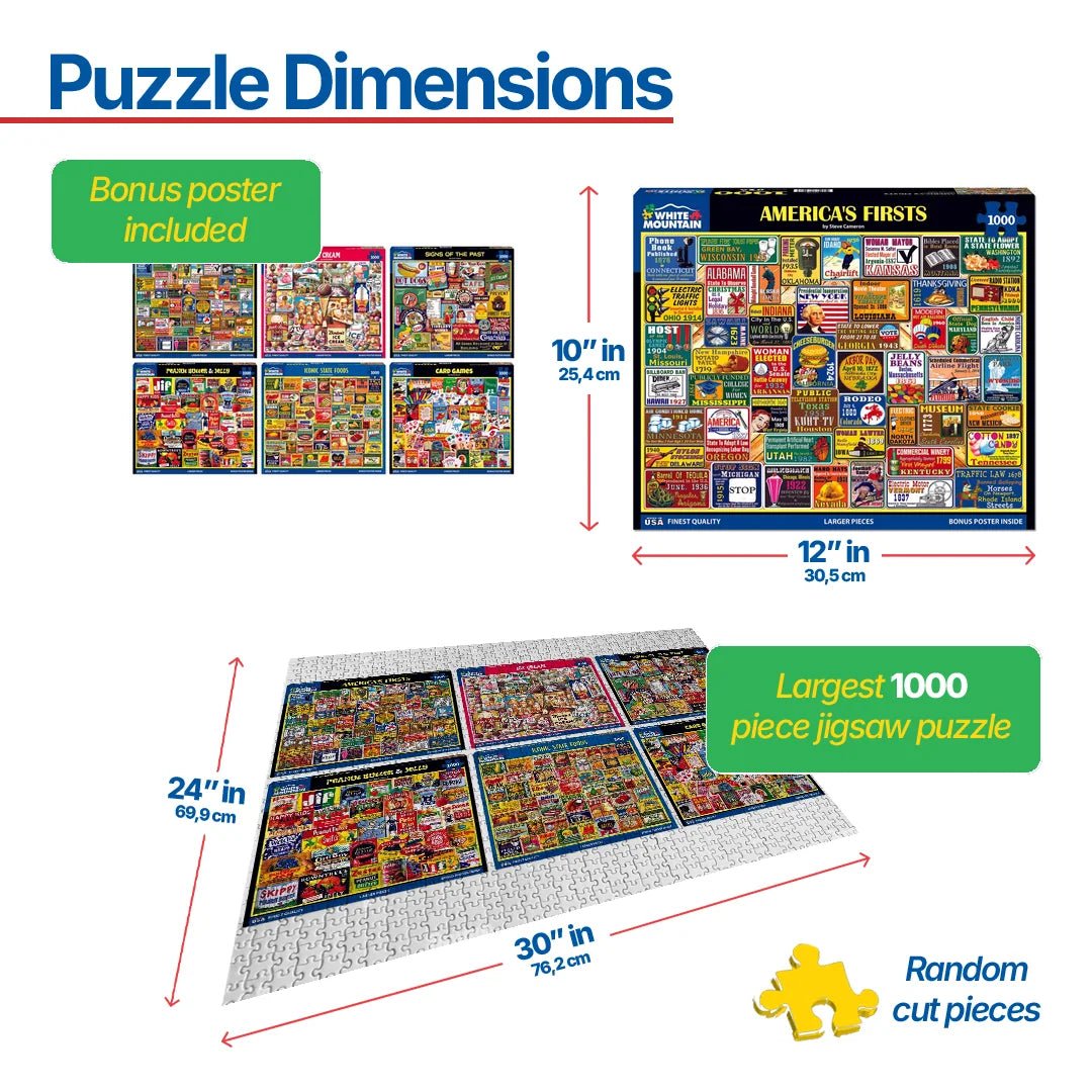 Set of 6: Collage Bundle 1000 piece – White Mountain Puzzles