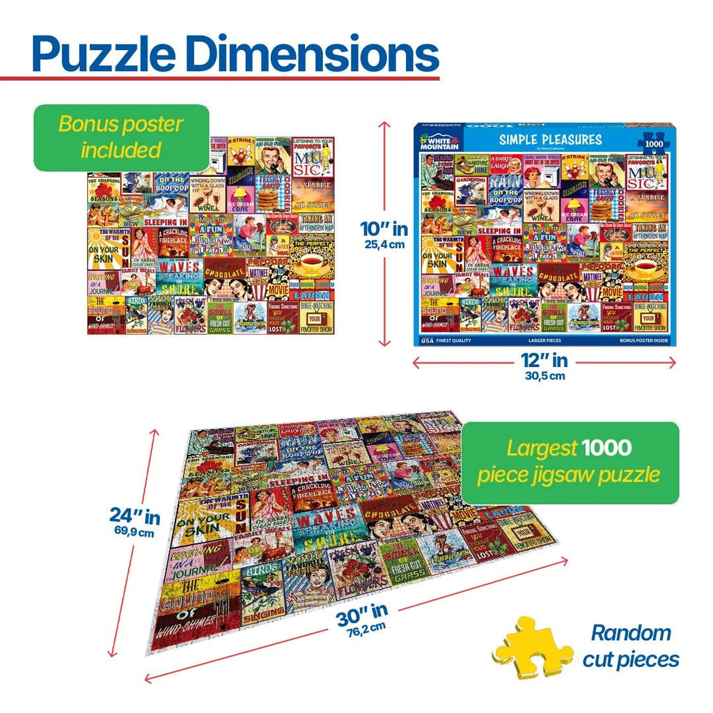 1000 Piece Jigsaw Puzzle - Simple Pleasures (2157pz) – White