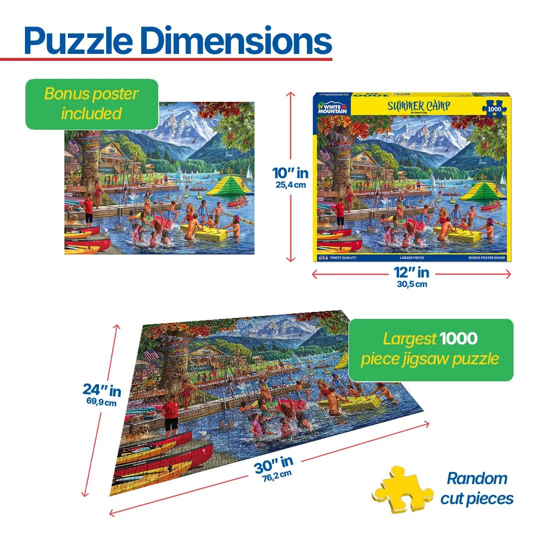 1000 Piece Jigsaw Puzzle - Summer Camp (2028pz) – White Mountain