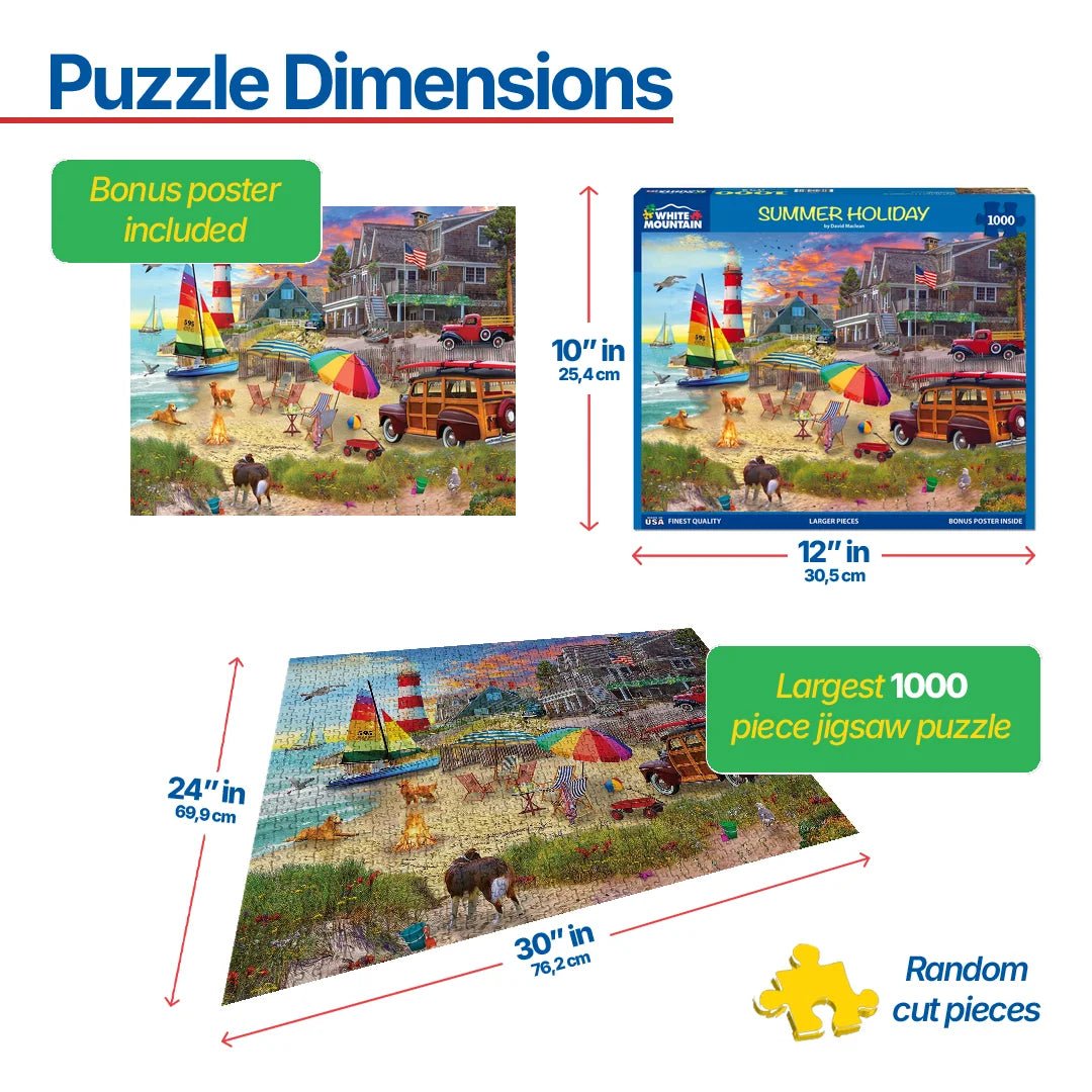 1000 Piece Jigsaw Puzzle - Summer Holiday (1991pz) – White