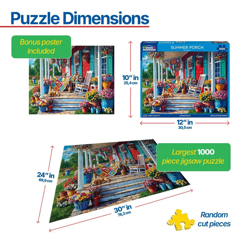 1000 Piece Jigsaw Puzzle - Summer Porch (2106pz) – White Mountain