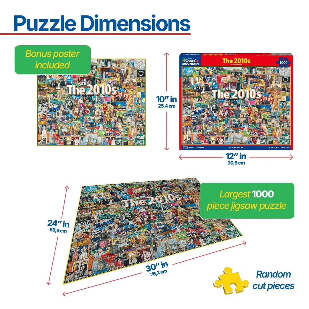 1000 Piece Jigsaw Puzzle - The 2010s – White Mountain Puzzles