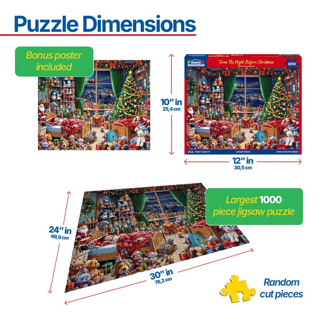 1000 Piece Jigsaw Puzzle - Twas The Night Before Christmas (2137pz