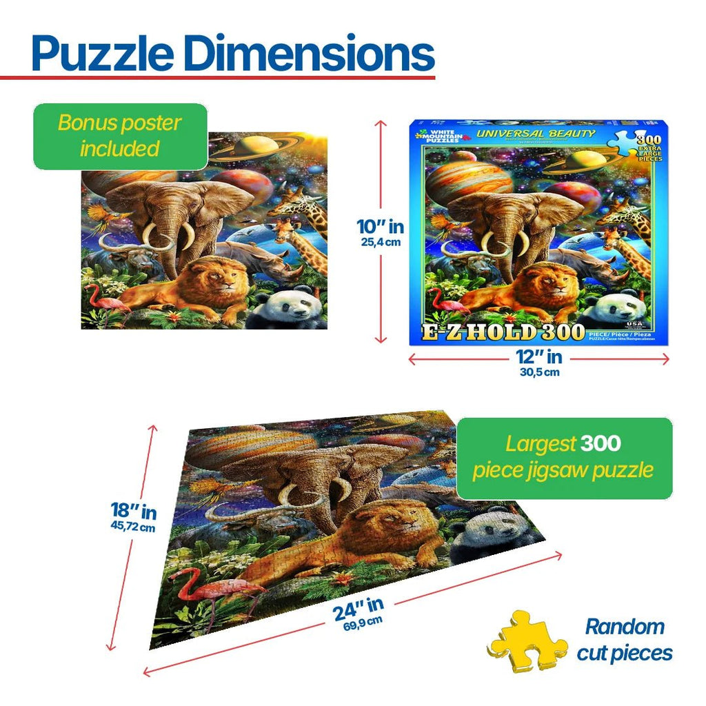 Universal Beauty - 300 Piece Jigsaw Puzzle – White Mountain Puzzles
