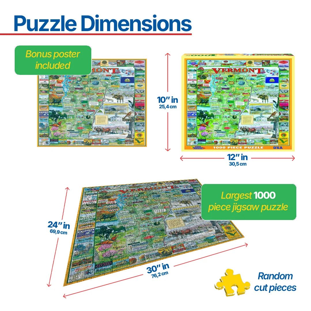 1000 Piece Jigsaw Puzzle - Vermont – White Mountain Puzzles