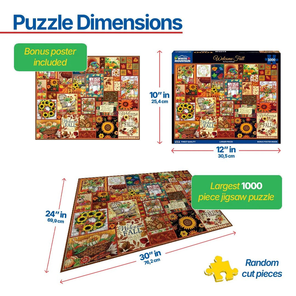 1000 Piece Jigsaw Puzzle - Welcome Fall (1927pz) – White Mountain