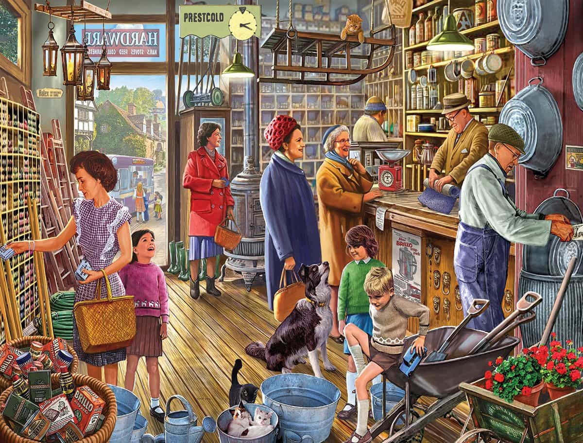 Bits And Pieces - 300 Piece Jigsaw Puzzle For Adults - The Town Toy Store - 300 Pc Christmas Tree Holiday Winter Jigsaw By Artist Ruane Manning