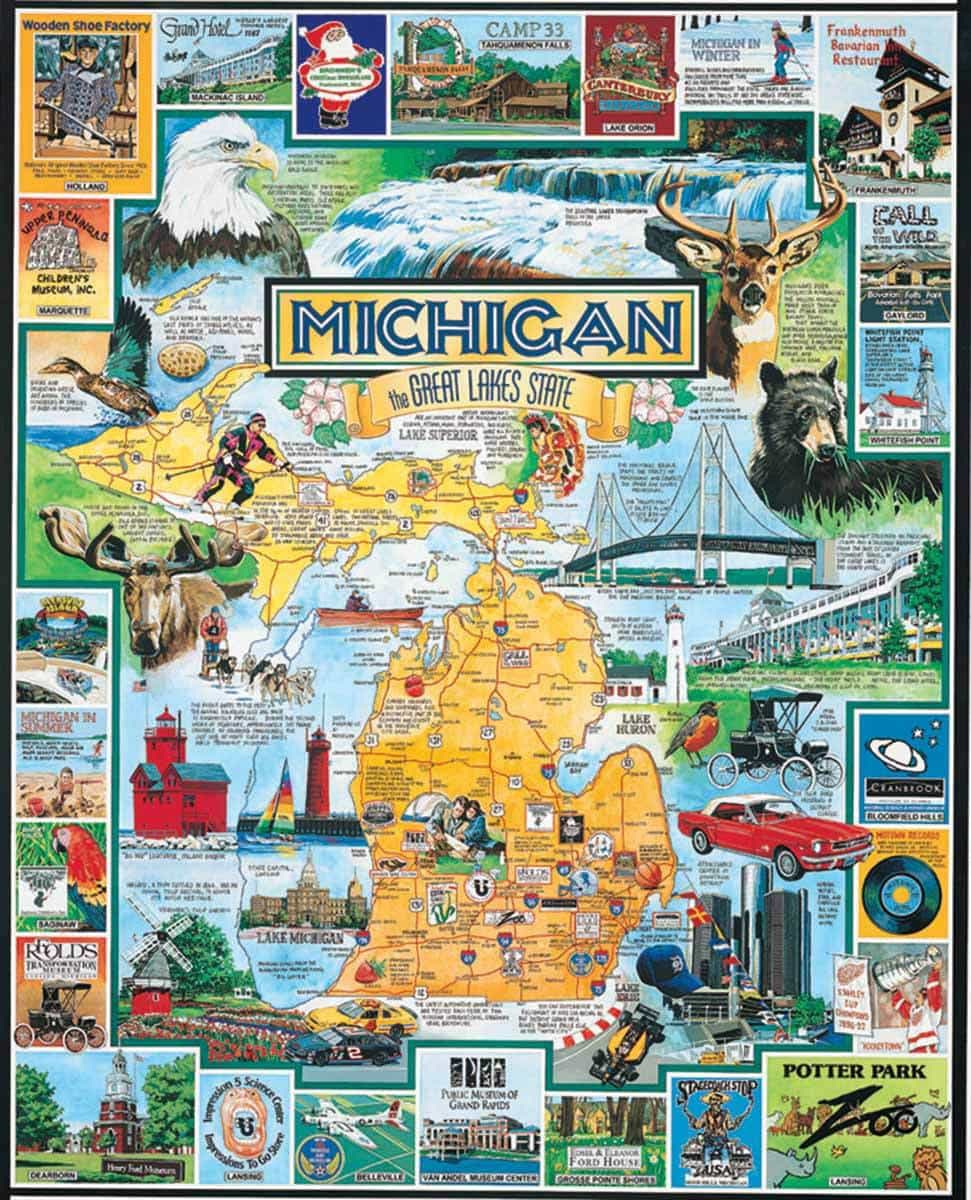 1000 Piece Puzzle - Best of Michigan – White Mountain Puzzles