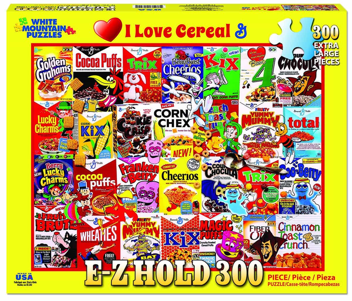 I Love Cereal - 300 Piece Jigsaw Puzzle – White Mountain Puzzles